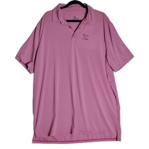 USGA Golf 123rd US Open LACC Flag Shirt Mens Size 2XL Pink Polo